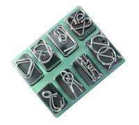 de Metal y Acertijos Mentales,Juguete de Desenredo de Anillos de Alambre,Juego de Ingenio de Anillos Chinos | para, Cumpleaños, Viajes, Aula, Adultos, Adolescentes, Niños