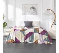 de Microfibra Estampada de Geométrico, Franela Super para Cama y Sofá, y Cómoda, Decoración Hogar, Camping, Regalos