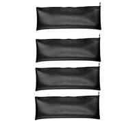 de micrófono genérica - 4 bolsas de almacenamiento de piel sintética con cremallera, Shockproof Dustproof - Portable Stage Studio Travel Cases for Daily Storage, Live Performances, Parties