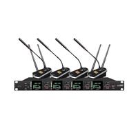 De Micrófono Inalámbrico Profesional 4 Canales For Conferencias, Ideal For Fiestas, Karaoke, Iglesias, Espectáculos Y Reuniones Calidad De Sonido Sin PéRdidas(Gooseneck mic)