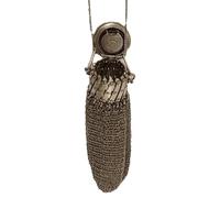 de monedas de metal, de monedas retro | de accesorios antiguos,Monedero para aficionados medievales, Pequeña vintage única de doble malla