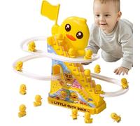 de montaña Rusa de Pato, eléctrico para Subir escaleras de Pato pequeño, eléctrico de montaña Rusa con tobogán de Pato - Juego de Juguetes deslizantes con Pistas de Pato para su