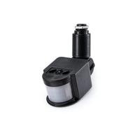 de Movimiento por Interruptor Automático Cuerpo Microondas Infrarrojo Retardo Ajustable Ángulo Carcasa Instalación Superficial Adecuado para Entradas, Black, Size to 2