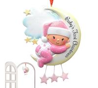 de muñeco de Nieve de Navidad, de muñeco de Nieve de Resina, Snow Portable, Primer Colgante para árbol de Navidad del bebé para niñas y niños