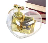 de música acrílica de cuerda | de música acrílica en forma de corazón musical de cuerda musical, figuras musicales transparentes chapadas en oro con , decoración del hogar para el día de