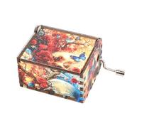 de música con melodía para decoración del hogar de Halloween | Manivela de madera vintage | Regalo musical Decoraciones fantasmales Bombonera Centro de mesa Melodía espeluznante Ornament