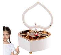 de música Joyería - de música en forma de corazón, figura de bailarina giratoria con espejo, joyería de órgano de crianza | Regalo de cumpleaños de ballet niños pequeños niñas collar pulsera