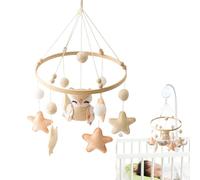de música para cuna | Juguetes de fieltro neutro para cuna, suave objeto sensorial, decoración neutra hecha a mano, decoración para habitación de guardería o casa