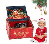 de música Vintage de Navidad - de música clásica con manivela a Mano de Madera Tallada | de música navideña de Madera, Regalos para, niñas, Amigos de la Familia, Navidad, cumpleaños