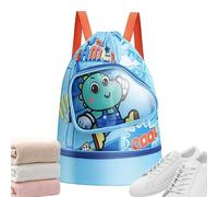 de natación para niños, de natación de gran capacidad impermeable, mochila de piscina con compartimento para zapatos, piscina con cordón para niños, niñas y adolescentes