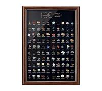 de natural, vitrina de geología, bandeja de gemas de 9.05 x 12.6 x 1.18 pulgadas con construcción sólida, organizador de colección de madera natural, almacenamiento de gemas con diseño