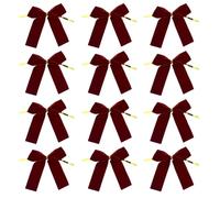 de Navidad - 12pcs Twist Tie Satin Bows | Velvet Navidad Decoración Ornamento De Corona, Decoración del Hogar Multi-Funcionario para Árbol De Garland Artesanía sobre De Decoración De Jardín