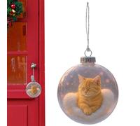 de Navidad Bolas - Bolas de Gato 3D navideños - navideños colgables - para Sala de Estar, Dormitorio, alféizar, Puerta, jardín, Corona