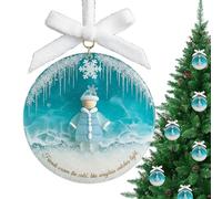 de Navidad de amistad, acrílico 2D para árbol de Navidad, decoración de árbol, colgante acrílico de la amistad, para alféizares de ventanas al aire libre, patio, reuniones familiares