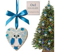 de Navidad de de mar - Decoración de búho en Forma de corazón 2D para el hogar - Decoración navideña para Colgar | para Dormitorio, Sala de Estar, apartamento, Oficina, Coche