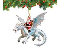 de Navidad de Santa - Flying Dragon Decor | 2D Santa Riding A Flying Dragon de Navidad para Celebraciones navideñas Invierno Seasonal Exhibiciones y árboles de decoración Backpacks