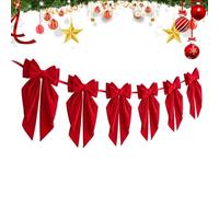 De Navidad En El Árbol Decorativos Festivos Y Suministros | Lazo de terciopelo para corona para San Valentín puerta valla porche escalera silla granja