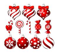 de Navidad en Forma de Dulces | 12 Piezas Decoraciones De Azúcar De Cebada Y Suettes En Forma De De,Suministros De Fiesta para Cumpleaños De Acción De Gracias Sala De Aula Oficina Sal