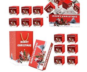 de Navidad - explosiva creativa reutilizable en diseño de sobre rojo con efecto desplegable, de regalo para dinero, de regalo, recuerdos, vacaciones, cumpleaños