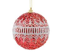 de Navidad Glitter, Bola de árbol de 3.15 Pulgadas a Prueba de Inicio para un Estilo de Temporada Elegante, construcción Ligera y Duradera con una característica rápida, Acento de celebración n