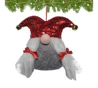 de Navidad GNOME, Peluche Gnomos de Navidad Rojo, Tomte escandinavo Relleno con Sombrero Rojo de Lentejuelas, Colgante de árbol de Navidad Enano sin Cara, Peluche de gnomos Hecho a Mano de