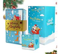de Navidad - Juego plegable de vacaciones, estuche festivo, contenedor de regalo creativo, organizador de recuerdos de celebración, para , cumpleaños, bodas, sorpresas de temporada