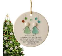 de Navidad para Amigos - de Navidad Amistad Acrílico | Figuras Colgantes Hechas a Mano en Forma de corazón Tallado - Regalo de cumpleaños para casa
