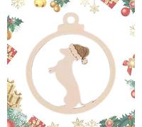 de Navidad para cachorro, decoraciones de Navidad para árbol - Recortes de madera artesanales con garra de perro, decoraciones de Navidad de boda