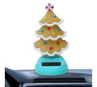 de Navidad solar - Árbol oscilante ABS 6x11 cm, nueva figura en movimiento, festivo verde | Decoración soleada del alféizar de la ventana del escritorio, figuras