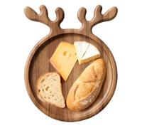 de Navidad | Utensilios de Madera para Servir Cuernos - Lindos Platos de Navidad con Cuernos - para Queso, Aperitivos, Alimentos, Vacaciones, bufé, Cena, hogar, Cocina, casa de Campo, decoración