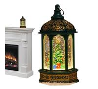 De Nieve Navideño - Linterna Con Purpurina Líquida,Decoración Luminosa para Fiestas Reuniones Festivales y Escritorio del Hogar