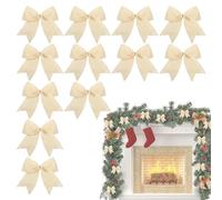 de Noël en Velours - Pendentifs Rétro 15 cm, 12 Pièces | Ornements de Noeud pour Sapin - Pour Couronne de Fêtes, Boîte d’Emballage, DIY Artisanat, Fête, Sac de Bonbons Cadeaux