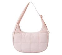 de nylon acolchada, de crescent de nylon,Bolso de mano Boho Carry Boho para mujer - Bolso de hombro diario de gran capacidad para gimnasio, entrenamiento, viajes, al aire libre, rosa, Se