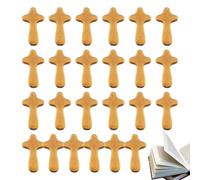 De Oración - De Madera Compacta Para Colgar O Sujetar En La Mano | Mini Cruces A Granel Para Rezar, Meditar, Uso Personal, Decoración De Hogar O Iglesia Y Actividades Religiosas Al A