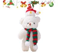 de oso de Navidad, decoración de dibujos animados, bufanda de oso de peluche, decoración para el hogar, 6.3 pulgadas, osos de Navidad de felpa suave para cumpleaños, fiesta de Año
