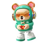 de oso musical - 10.8x8.5x17 cm Peluga de danza eléctrica, compañero de iluminación de dibujos animados interactivados, rastrero activado por sonido | Regalo de entretenimiento