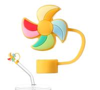 de paja de silicona, de paja a prueba de fugas, juego de cierre de vaso | Topper de pajita de dibujos animados de 10 mm para taza a prueba de polvo