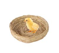 de Paja Tejido a Mano - Casa para pájaros de Fondo Plano, Refugio para periquitos Canarios, Accesorios para jaulas de pájaros | para pájars Que anidan, Jaula, decoración del hogar para