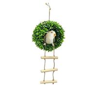 de pájaro - para loro de hierba artificial con escalera, de jaula, para periquitos, papapagayos paseriformes, cacatúas, canarios, inseparables para el empleo y para jugar