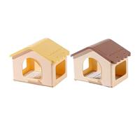 De Pájaro - Pequeño Refugio De Madera De 3 Lados, Accesorio De Hábitat para Mascotas, Aviario Al Aire Libre Percha De Jaula | Pequeño De Pájaro De 3 Lados para Ganar Invierno, Dormir