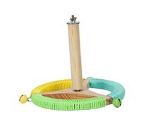 ＡＷＨＡＯ de Pájaro Soporte de Juguete Directivo PERCHE Pied ACCESILLY, Perra de Perra de, Madera, Rueda de Ejercicio para Macaw, Tres Color