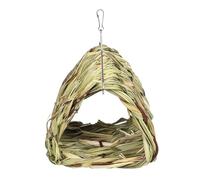 de pájaros de forma triangular, de ratán natural, tejido a mano, hamaca colgante, cobertizo, cabaña oculta, hamaca multifuncional para colgar