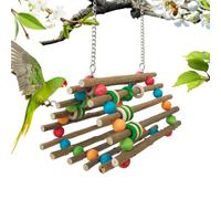 De Pájaros - Hamaca De Madera - Mejora del Movimiento Juguete para El Empleo Interactivo - Conure, Cacatúa, Inseparable, Canario, Conejo, Cobaya, C