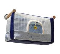 de pájaros para jaula,Casa de pájaros para jaula | Cobertizo suspendido transpirable para acurrucarse con campana | Jaula para periquitos, cama de juguetes para agapornis, cacatúas, gris africano