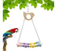 de pájaros para periquitos, para periquitos, Hamaca para pájaros, Escalera de Escalada, Juguete Colorido para Hamaca con Gancho de Metal, Barras de Asiento para jaulas, Accesorios
