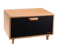 de pan de bambú para pan natural, de madera de bambú natural, contenedor de pan de cocina con ventilación para , KB-7399