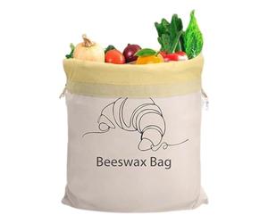 de pan de de abejas - soporte para pan de algodón reutilizable de 16,93 cm | de masa madre ecológica con cremallera | de frescura de de abejas natural para panadería casera