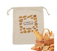 de Pan de Lino - Reutilizable con cordón para Pan | de Tela para panes de Pan, Almacenamiento y Alimentos caseros | Regalo ecológico de Almacenamiento de Alimentos para