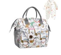 de pañales de estilo tote - impermeable portátil con múltiples bolsillos - grande para pañales | Para bebé niña niño viaje a la escuela guardería camping al aire libre, gato, Se