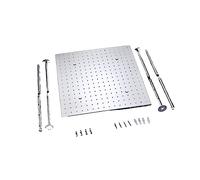De panel de cabezal ducha cuadrado 20 pulgadas for baño, mezclador desviador termostático, juego SPA lluvia LED Kit chorro lateral 2(Single shower head)